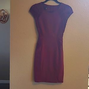 Burgundy cocktail dress